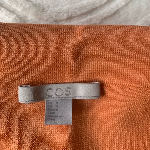 COS Orange Knitted Jacket with Pocket - Picture 4 of 5